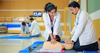 Medical skill lab training session